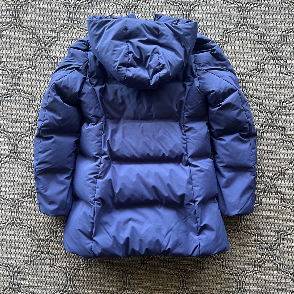 Uniqlo‎ Jacket Womens Medium Navy Blue Hooded Puffer Seamless Down Parka - Picture 2 of 6